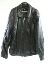 Croft & Barrow Mens Leather Coat Size XL