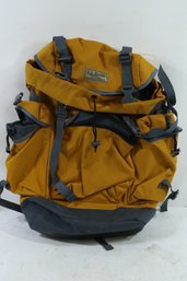 Vintage L.L. Bean Continental Rucksack Tan/Brown Nylon Hiking Backpack