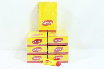 7 Boxes Of 12 Tubes Carmex CLASSIC LIP BALM Protectant Medicated .35 Oz Each