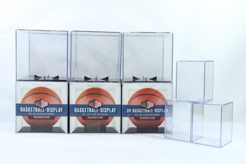 Group Of Basketball & Mini Football Clear Storage Cases