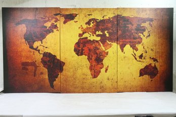 Group Of 3 Large Prints On Canvas Of The Earth 36' X 24' Each