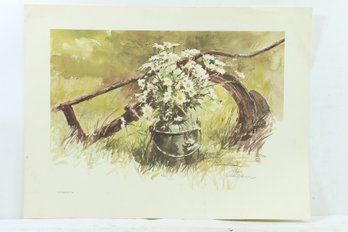 Vintage 1977 Hand Signed Victor Olson Print 23/400