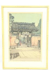 HIROSHI YOSHIDA (1876-1950), A Little Temple Gate Woodblock Print