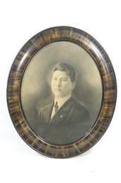 Antique Oval Framed Picture Of A Gentleman 24' Tall