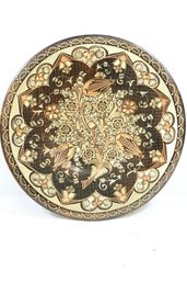 19' Hand Etched Copper Plate Turkish