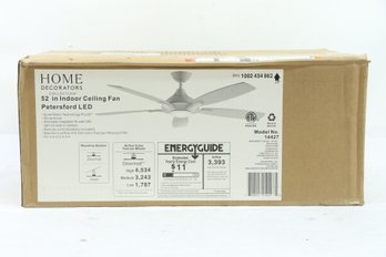 Home Decorators Collect. Petersford 52' Integrated LED Indoor White Ceiling Fan