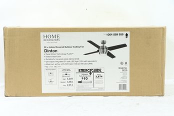 Home Decorators Collection Dinton 52 In. Matte Brass Outdoor Ceiling Fan