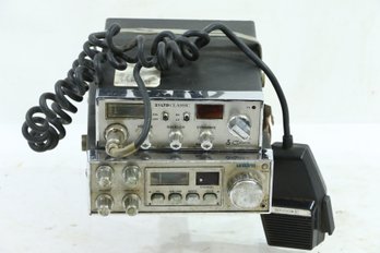 2 Vintage CB Radios Cobra 21LTD Classic & Uniden PC66a