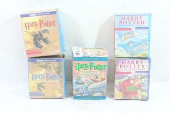 5 Harry Potter Books On Cassette