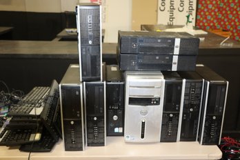 Large Group Of Computers, Laptops, Gaming Computer And Tons Of Wires See Pictures