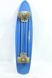 Vintage 1970's Blue Plastic Skateboard