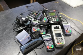 Group Of Credit Card Machines & Other Electronics