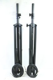 Pair Of Pyle Speaker Stands In Original Case With Wires Never Used