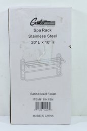 Gatco 1541SN 10-Inch By 20-Inch Towel Rack, Satin Nickel