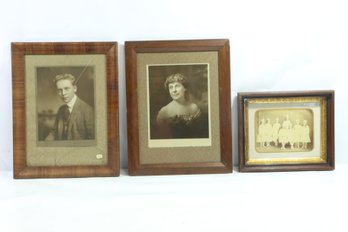 Group Of 3 Framed Antique Photographs