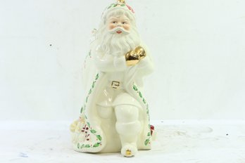 LENOX Santa Cookie Jar Vase 1999 Holiday Christmas 13'