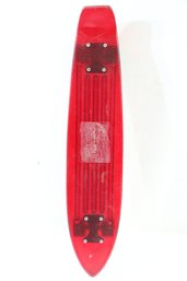 Vintage Clear Red Small Skateboard