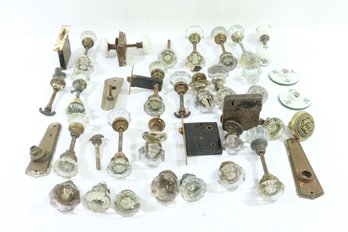 Grouping Of Antique Door Knobs & Hardware