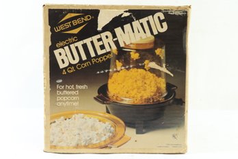 Vintage NOS West Bend Butter-Metic 4Qt Corn Popper (In Sealed Original Box)