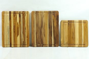 Group Of 3 Teakhaus Teak Cutting Boards Never Used