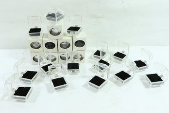Group Of Clear Plastic Ring Holders