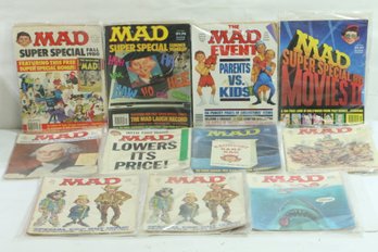 Group Of 11 Vintage Mad Magazines Different Years