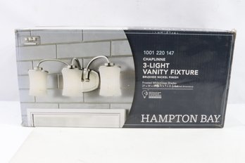 Hampton Bay Chaplinne Collection 3-Light Satin Nickel Bath Bar