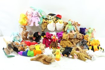 Large Group Of 46 Vintage Beenie Babies With Tags