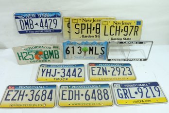 Group Of Out Of State License Plates PA NJ And More