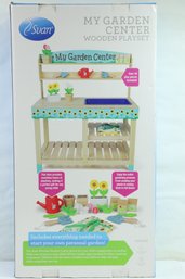 Svan Wooden Toy Gardening Center Indoor Playset - 22 Pc Garden Set  New