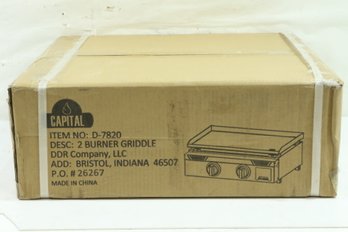 Capital Tabletop 2 Burner Griddle D-7820 For RV New