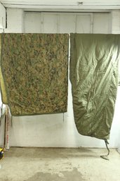 Vintage Military Blanket And Sleeping Bag