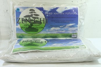 Pair Of Zen Chi King Size Organic Buckwheat Hull Pillows