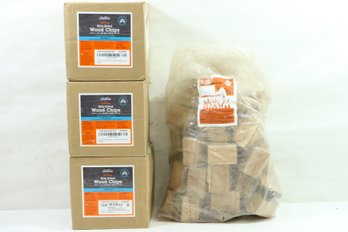 3 5LB Boxes Of Camerons Hickery Smoking Chips & 20LB Bag Of Chunks