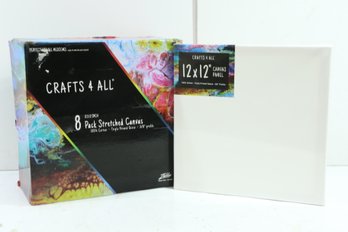 Crafts 4 All 12' X 12' Stretched Canvas Panel 8 Pack New
