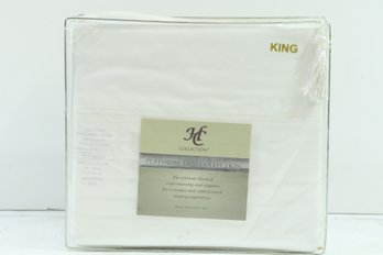 Hotel Collection King Size Sheet Set Platinum 1800 New