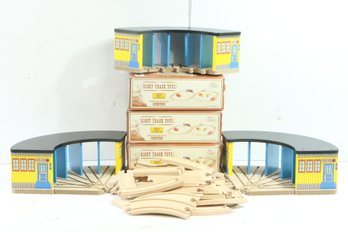 Large Group Of Wood Train Track & Houses For Thomas The Train