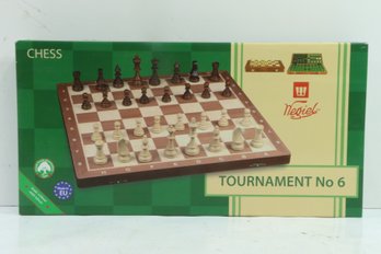 Wegiel Tournament No. 6 Handcrafted Wooden Chess Board (21 Inches) And Wooden Chessmen