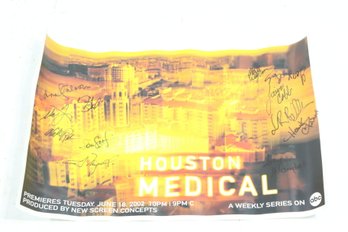 Autographed 2002 Houston Medical ABC TV Series Poster 14 Autographs