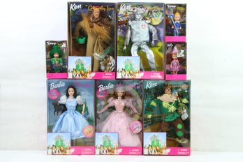 Rare Vintage Wizard Of Oz Complete Set Of 8 - 1999 Barbie Ken Doll Collection NEW