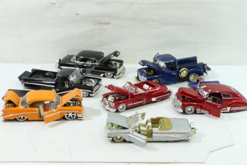 Group Of 7 Collector 1/18th Scale Muscle Cars And Trucks