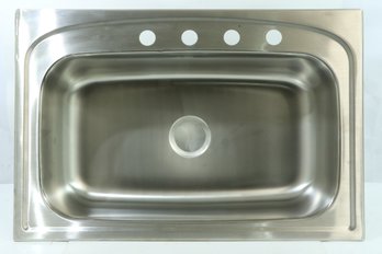 Elkay Pergola Drop-In Stainless Steel 33 In. 4-Hole Single Bowl Kitchen Sink