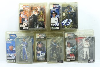 5 Action McFarlane Nascar Figures Includes Newman, Earnhardt, Petty & Stewart