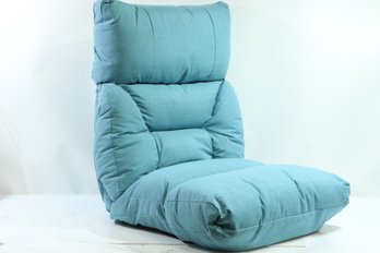 Loungie Blue Microplush Recliner Chair - Folding Floor Mat  Adjustable  Gaming  Portable New
