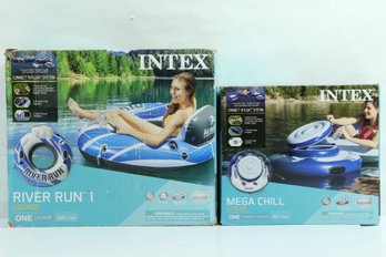 Pair Of Intex Pool Floats River Run 1 & Mega Chill New