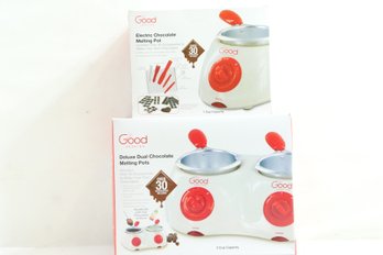 Pair Of Good Cooking Chocolate Melting Pots Dual And Single New