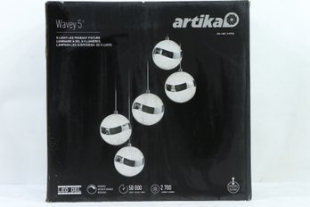 Artika Wavey 5-Light LED Pendant Fixture Dimmable 2700 Lumens Warm White 3000K