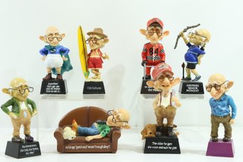 Group Of 8 Westland Giftware Coots Bobble Heads