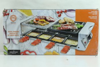 MasterChef Dual Raclette Table Grill W Non-Stick Grilling Plate New