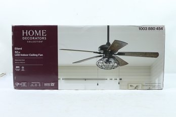 Home Decorators Collection Ellard Indoor LED Ceiling Fan W Light 52' Matte Black